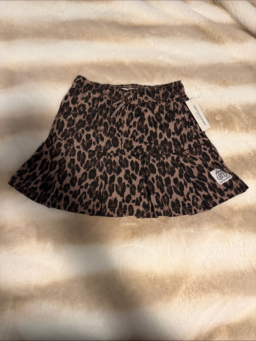 Aeropostale kids Brown & Black Leopard Mini Skirt